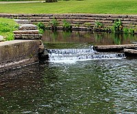 Mini waterfall and stream